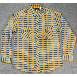 Hi Gear Men's Button Up‎ Long Sleeve Plaid Flannel Shirt Size Large